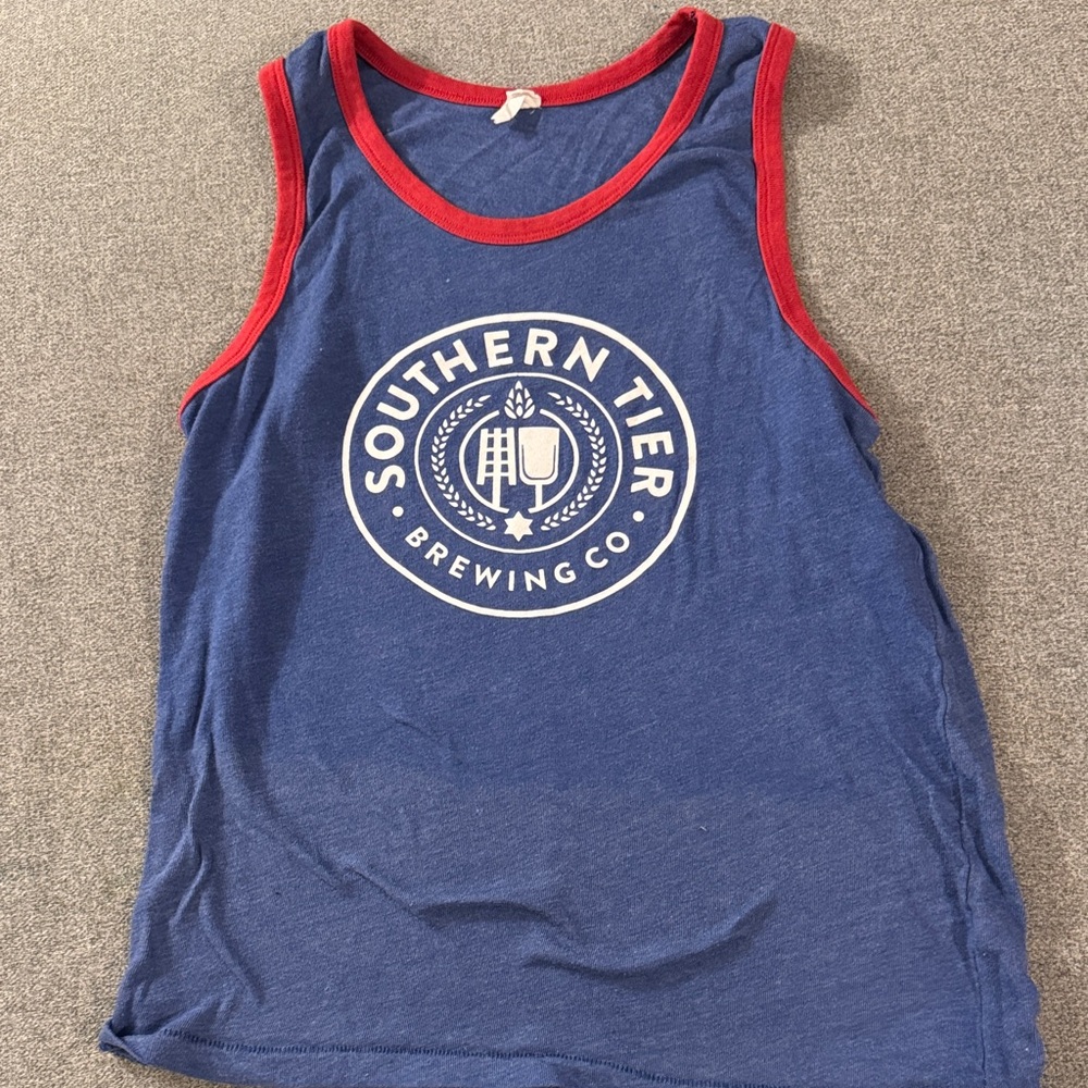 5/$15- Southern Tier Brewing Co. Blue Tank Top